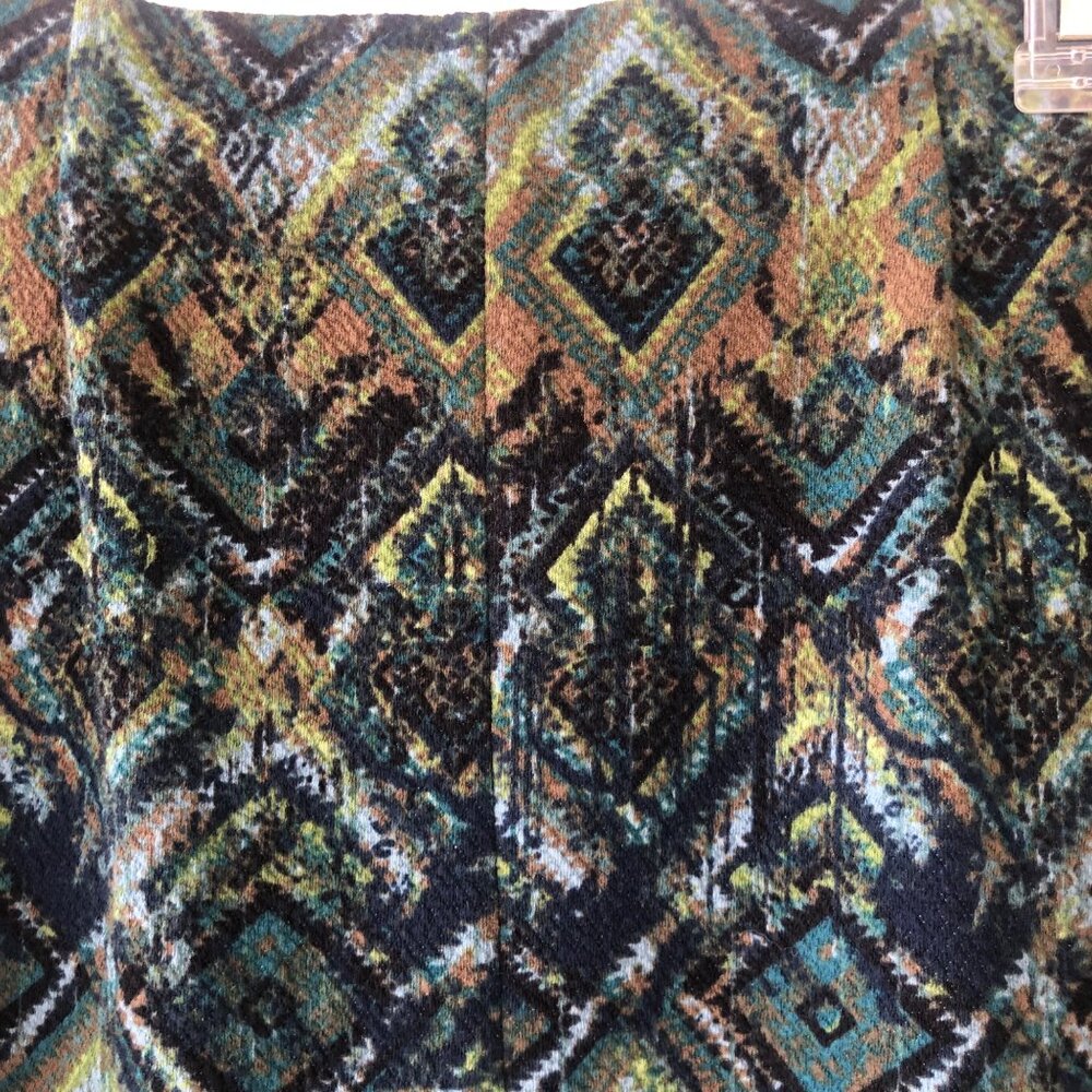 J Jill Size Medium Fully Lined Geometric Print Stretch Skirt - Picture 10 of 13